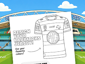 Blank jersey template ready to colour and design